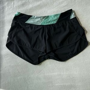 Size 8 black lululemon shorts